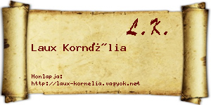 Laux Kornélia névjegykártya